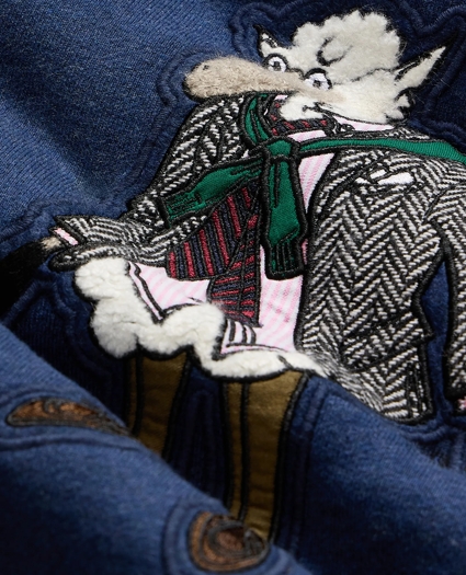 Cotton French Terry Henry Applique Sweatshirt, image 3