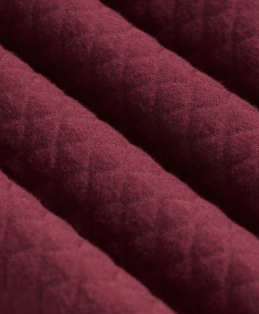 Cotton Blend Diamond-Quilted Quarter-Zip, image 3