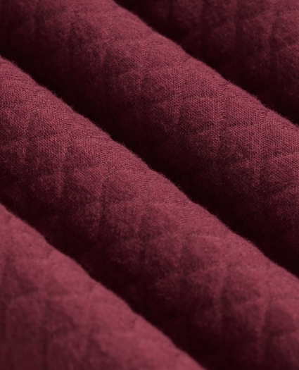 Cotton Blend Diamond-Quilted Quarter-Zip, image 3