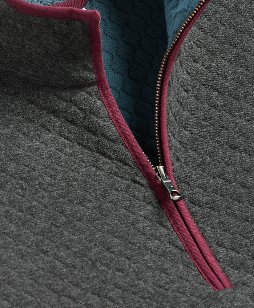 Cotton Blend Diamond-Quilted Quarter-Zip, image 5