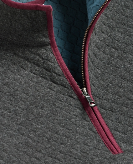 Cotton Blend Diamond-Quilted Quarter-Zip, image 5
