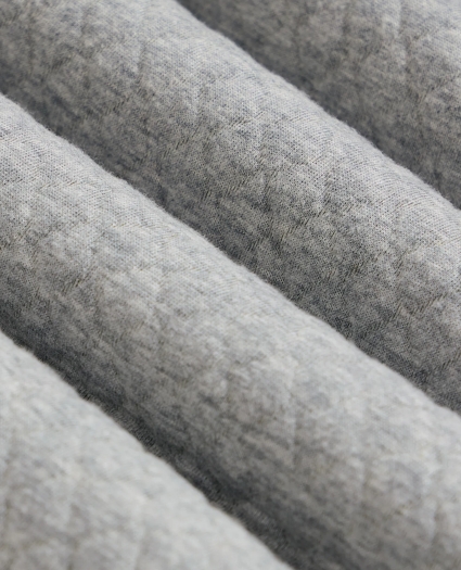 Cotton Blend Diamond-Quilted Quarter-Zip, image 3