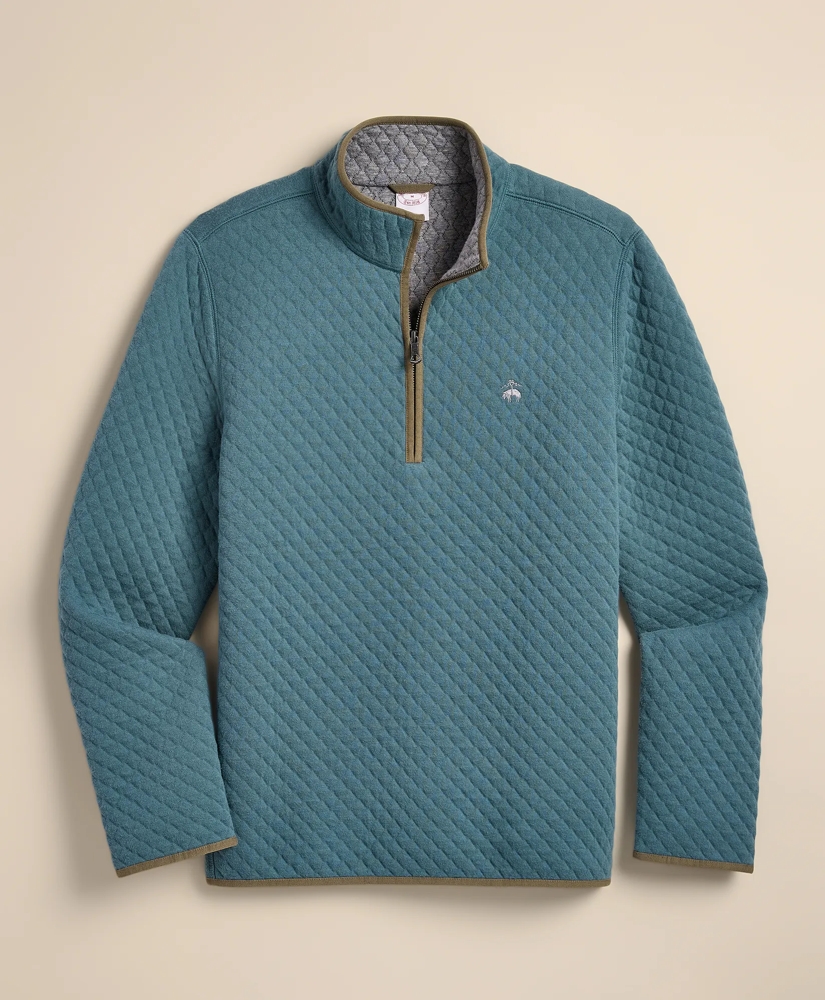 Cotton Blend Diamond-Quilted Quarter-Zip, image 4