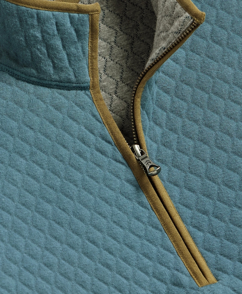 Cotton Blend Diamond-Quilted Quarter-Zip, image 5