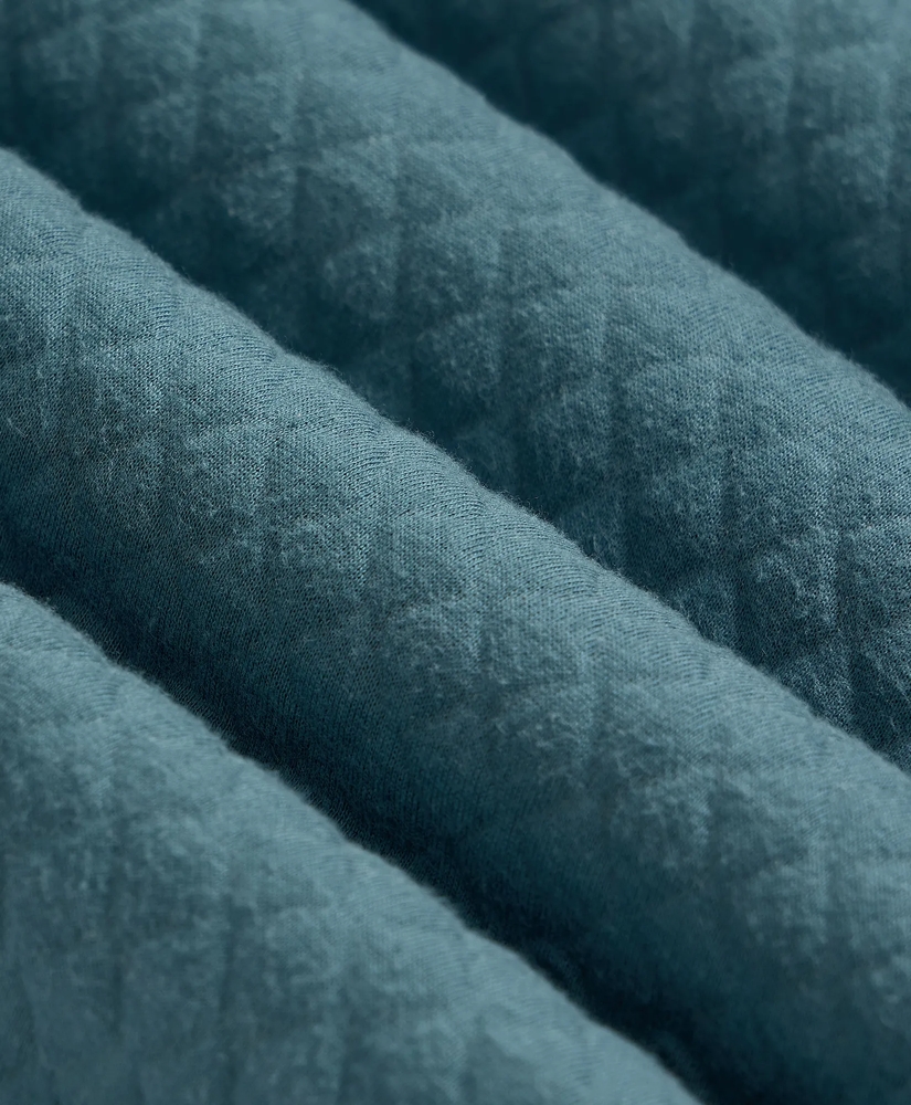 Cotton Blend Diamond-Quilted Quarter-Zip, image 6