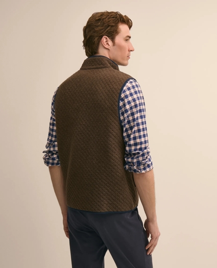 Cotton Blend Diamond-Quilted Vest, image 3