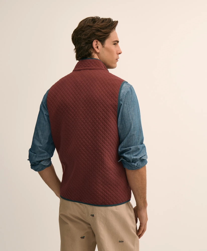 Cotton Blend Diamond-Quilted Vest, image 3