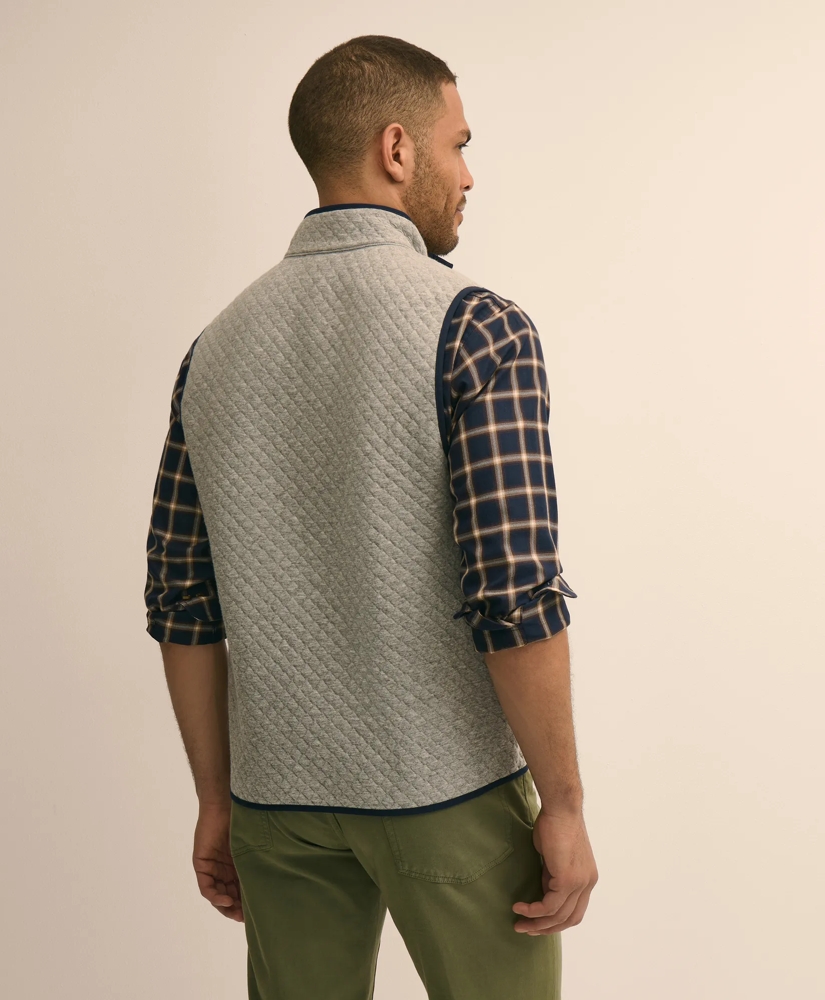 Cotton Blend Diamond-Quilted Vest, image 3