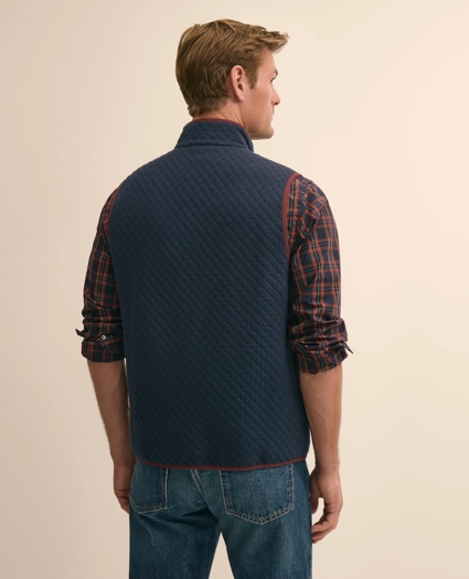 Cotton Blend Diamond-Quilted Vest, image 3