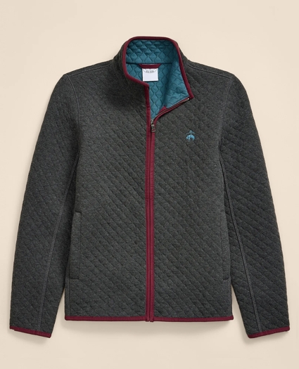 Diamond-Quilted Full-Zip Jacket