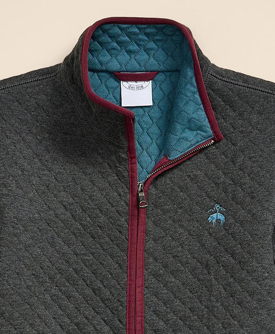 Diamond-Quilted Full-Zip Jacket, image 2