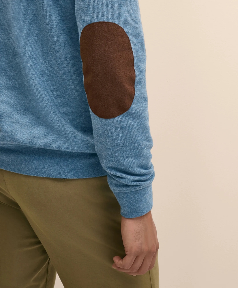 Cotton Blend Pique Quarter-Zip, image 4