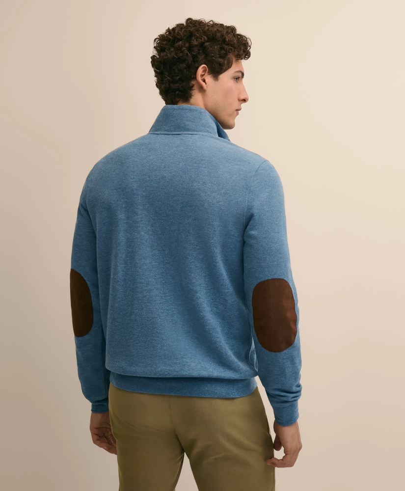 Cotton Blend Pique Quarter-Zip, image 5