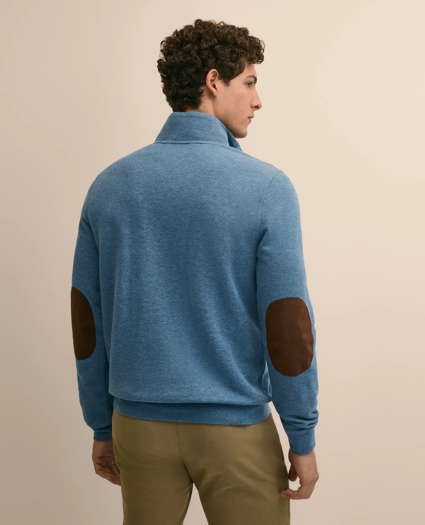 Cotton Blend Pique Quarter-Zip, image 5
