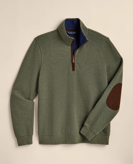Cotton Blend Pique Quarter-Zip, image 2
