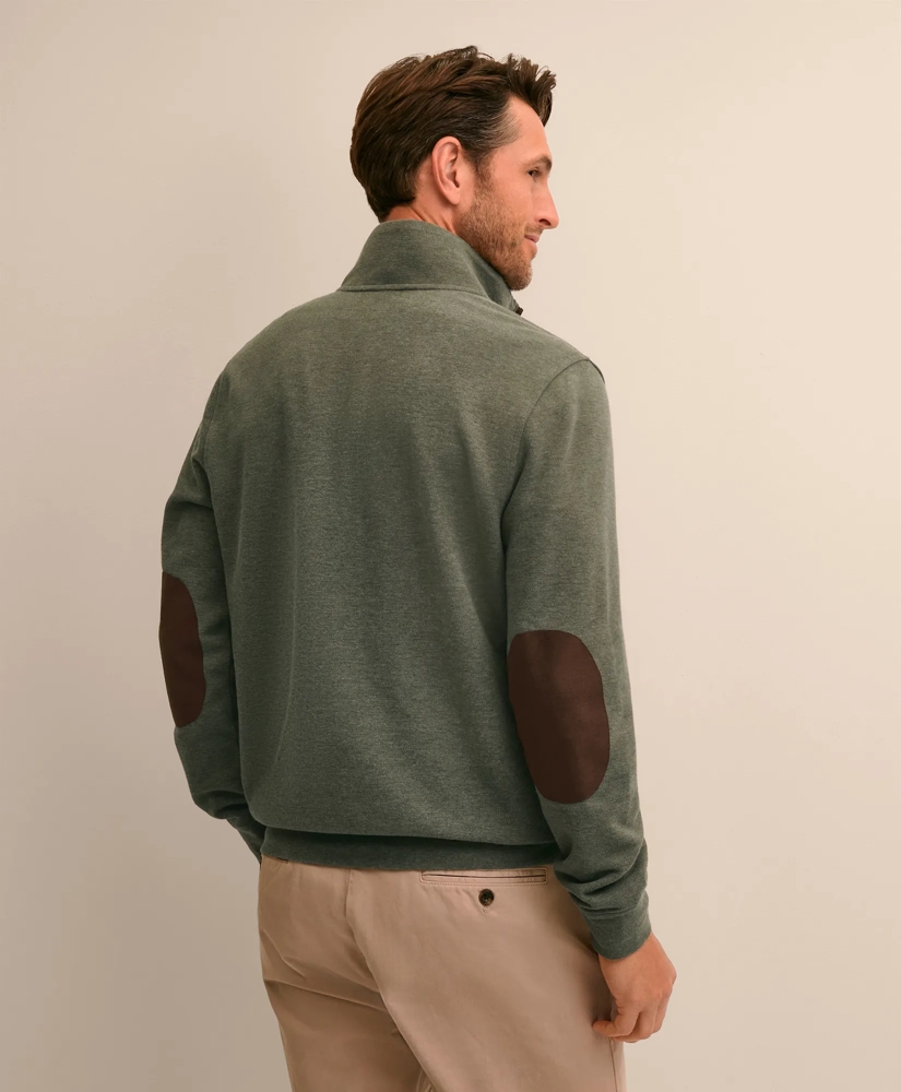 Cotton Blend Pique Quarter-Zip, image 4