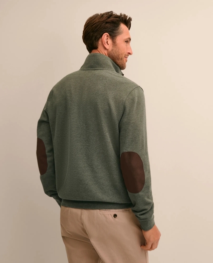Cotton Blend Pique Quarter-Zip, image 4