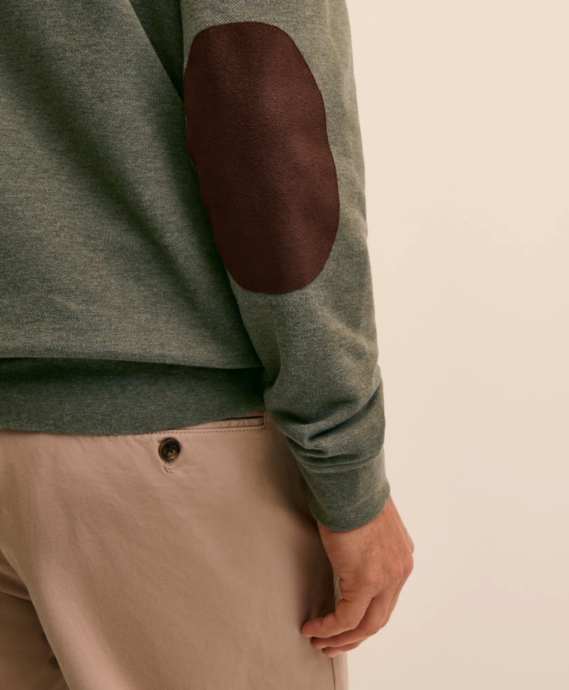 Cotton Blend Pique Quarter-Zip, image 5