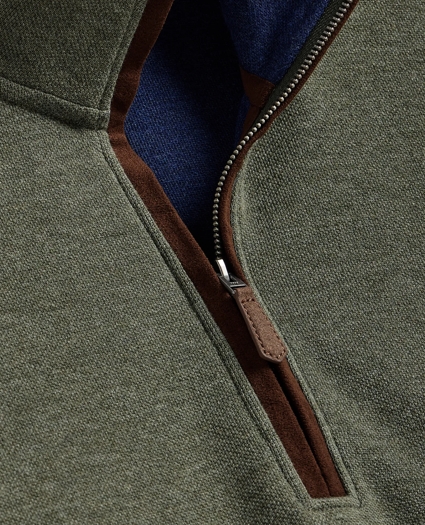 Cotton Blend Pique Quarter-Zip, image 6