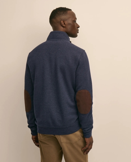 Cotton Blend Pique Quarter-Zip, image 4