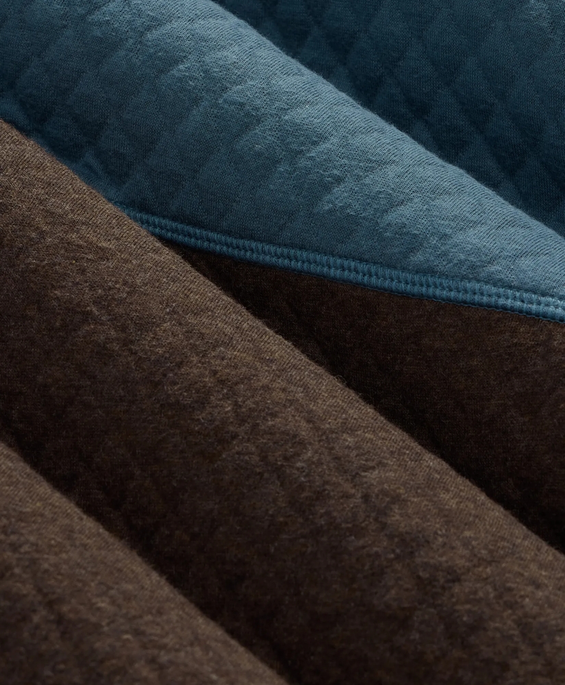 Cotton Blend Quilted Color Blocked Quarter-Zip, image 6