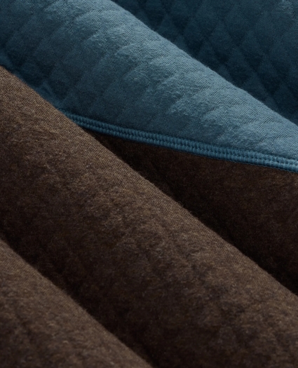 Cotton Blend Quilted Color Blocked Quarter-Zip, image 6