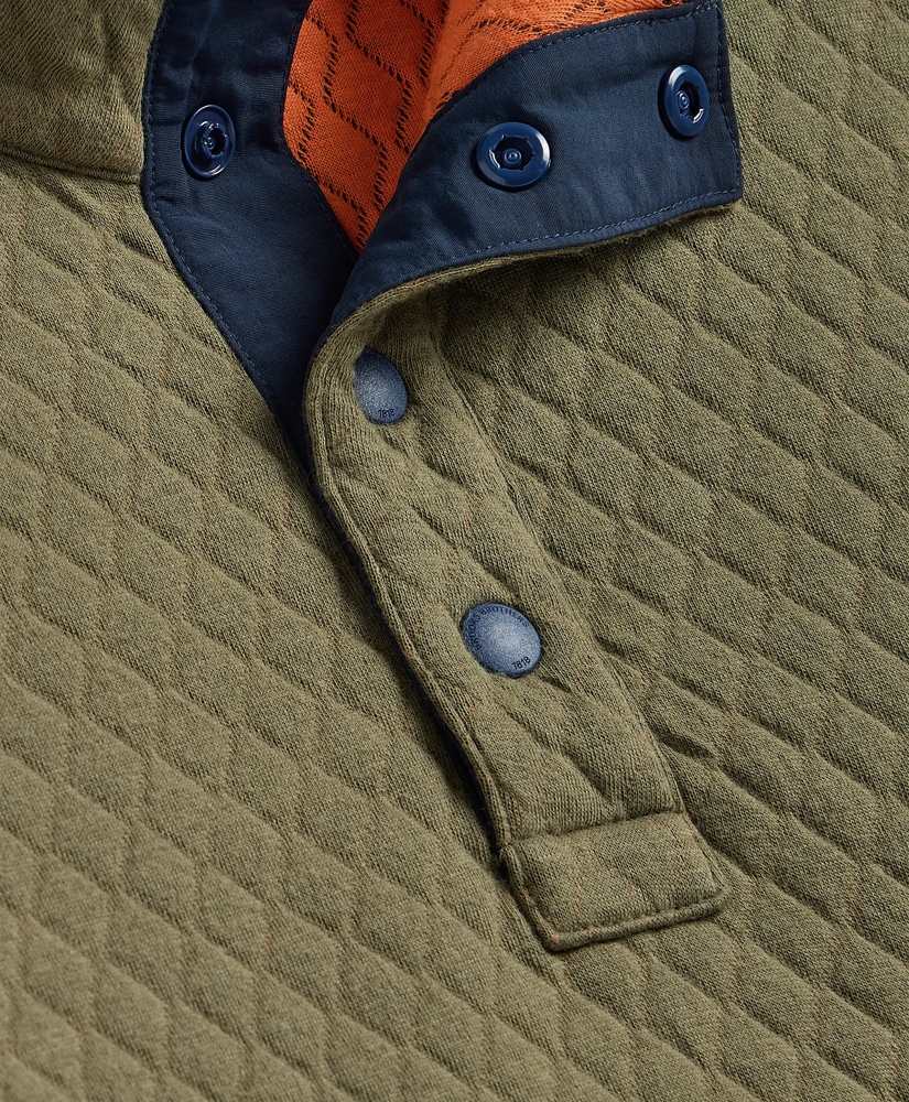 Cotton Blend Quilted Color Blocked Quarter-Zip, image 5