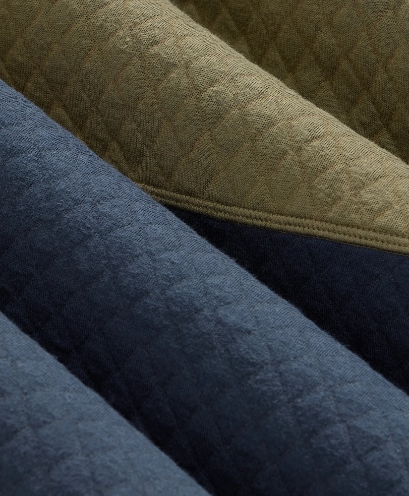 Cotton Blend Quilted Color Blocked Quarter-Zip, image 6