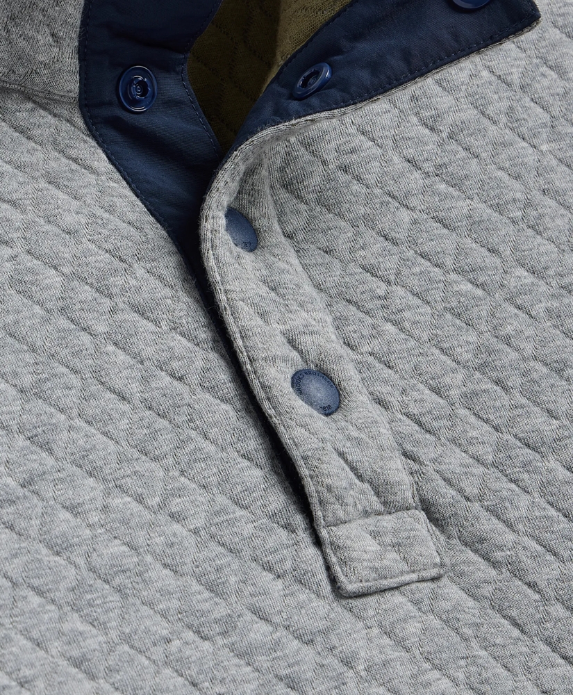 Cotton Blend Quilted Color Blocked Quarter-Zip, image 5