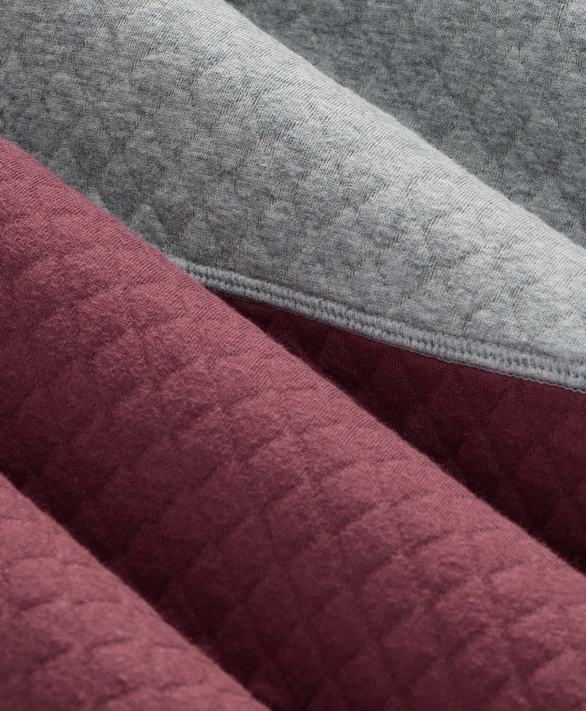Cotton Blend Quilted Color Blocked Quarter-Zip, image 6