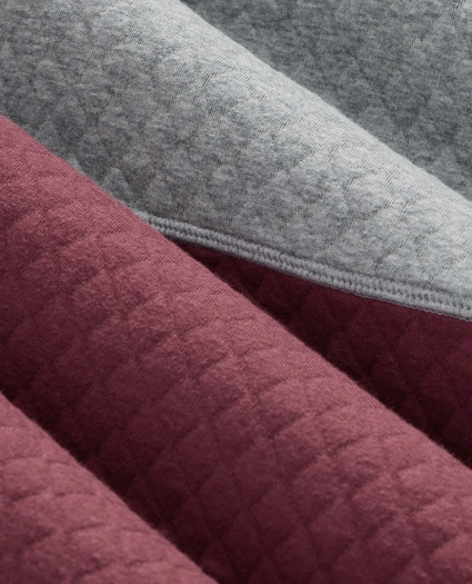 Cotton Blend Quilted Color Blocked Quarter-Zip, image 6