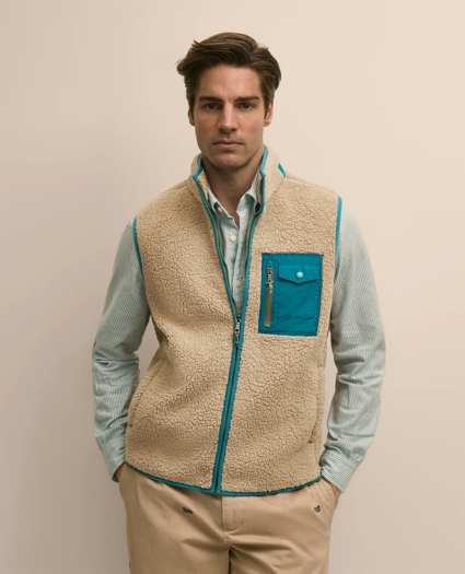 Teddy Fleece Full-Zip Vest, image 1