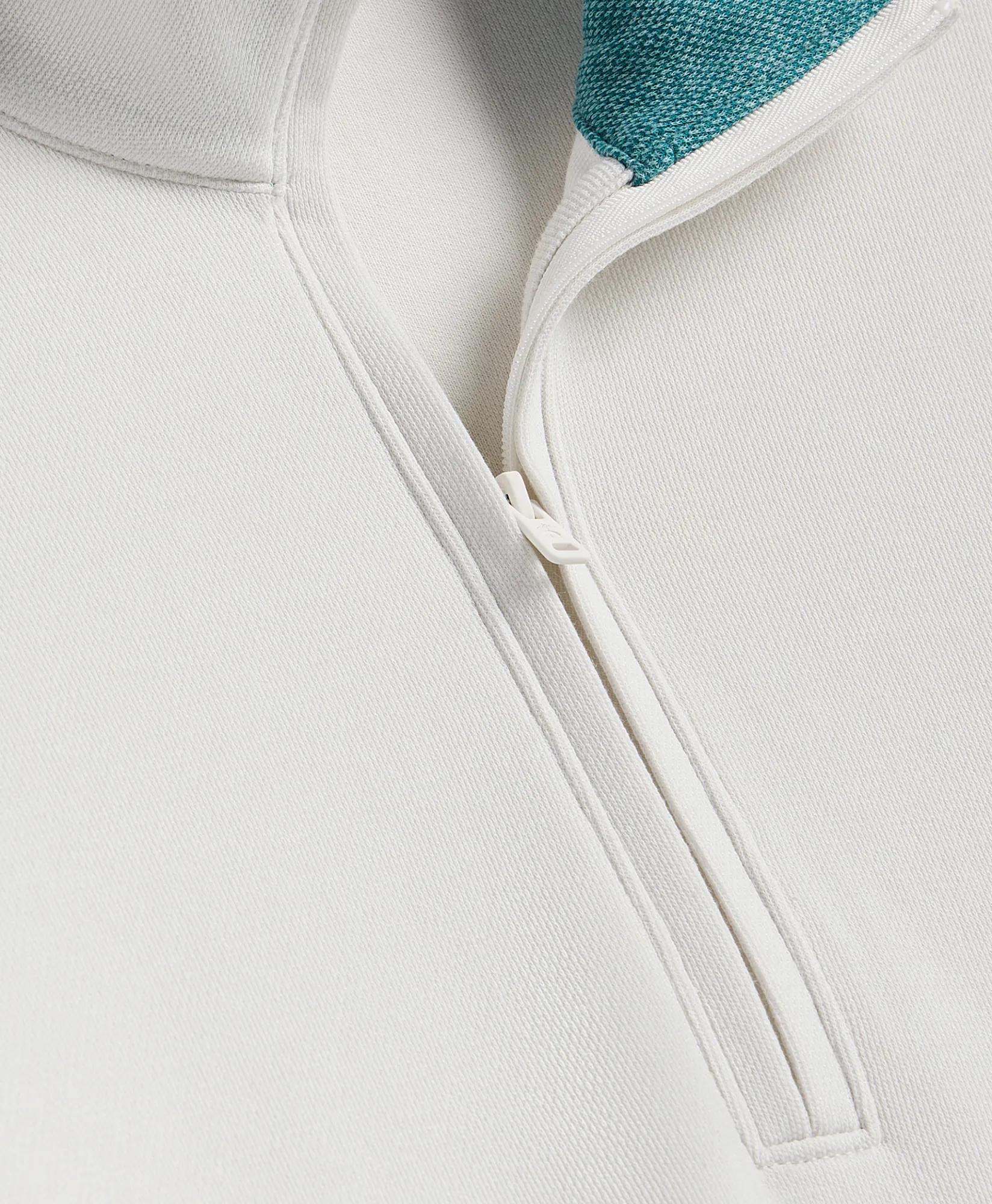 Cotton Blend Pique Quarter-Zip, image 2