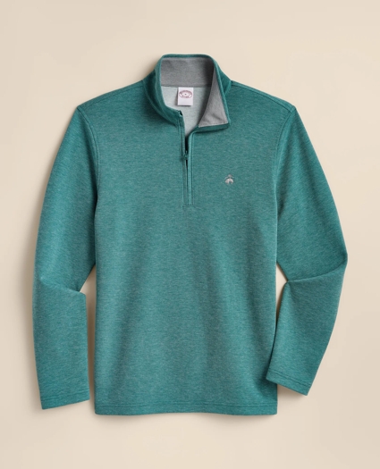 Cotton Blend Pique Quarter-Zip