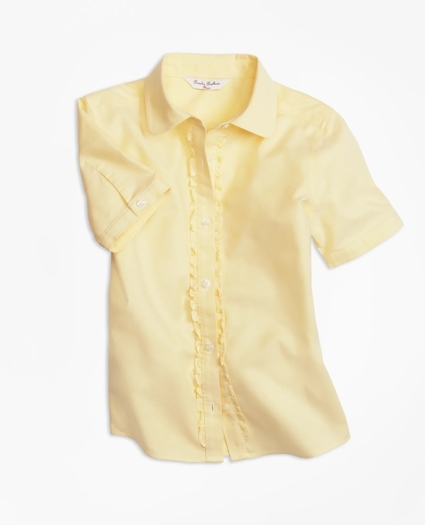 Girls Non-Iron Short-Sleeve Oxford, image 2