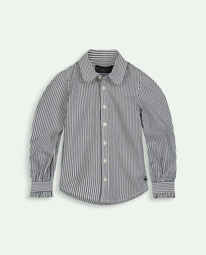 Girls Cotton Striped Shirt, image 1