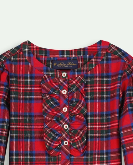 Girls Brushed Cotton Flannel Blouse, image 2