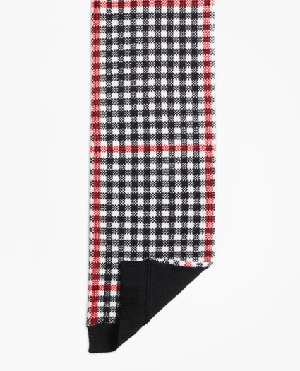 Girls Wool Blend Windowpane Scarf, image 2