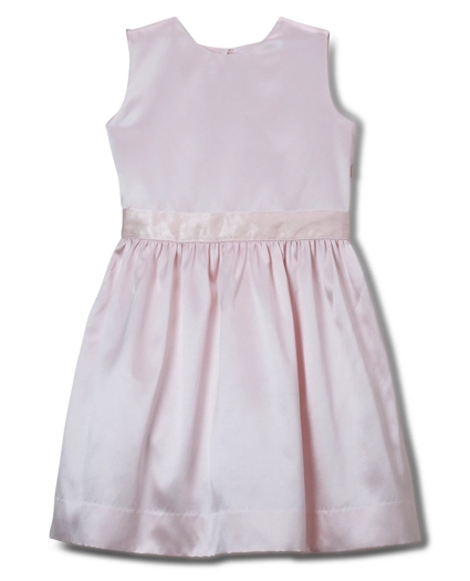 Girls Solid Silk Cotton Satin Dress