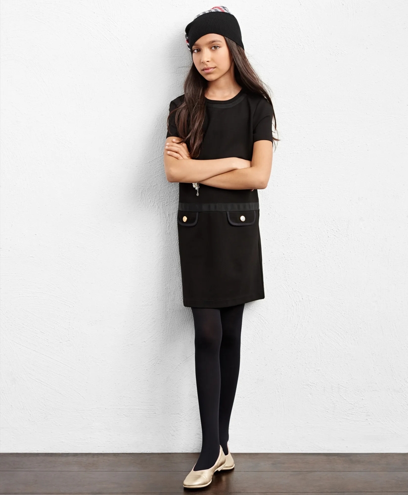 Girls Knit Ponte Dress, image 3