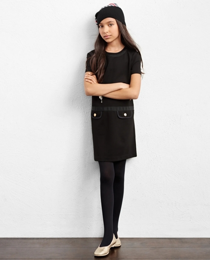 Girls Knit Ponte Dress, image 3