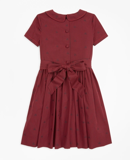 Girls Cotton Short-Sleeve Smocked Dress, image 2