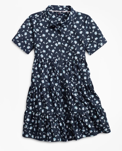 Girls Non-Iron Supima® Cotton Floral Dress