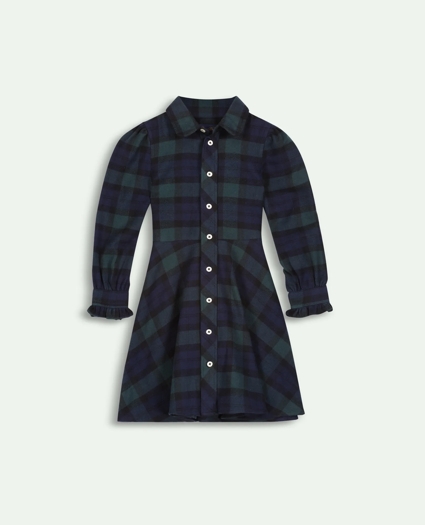 Girls Cotton Flannel Shirt Dress