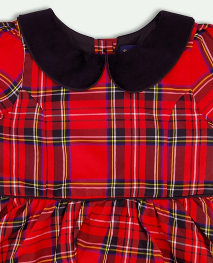 Girls Taffeta Plaid Dress, image 2