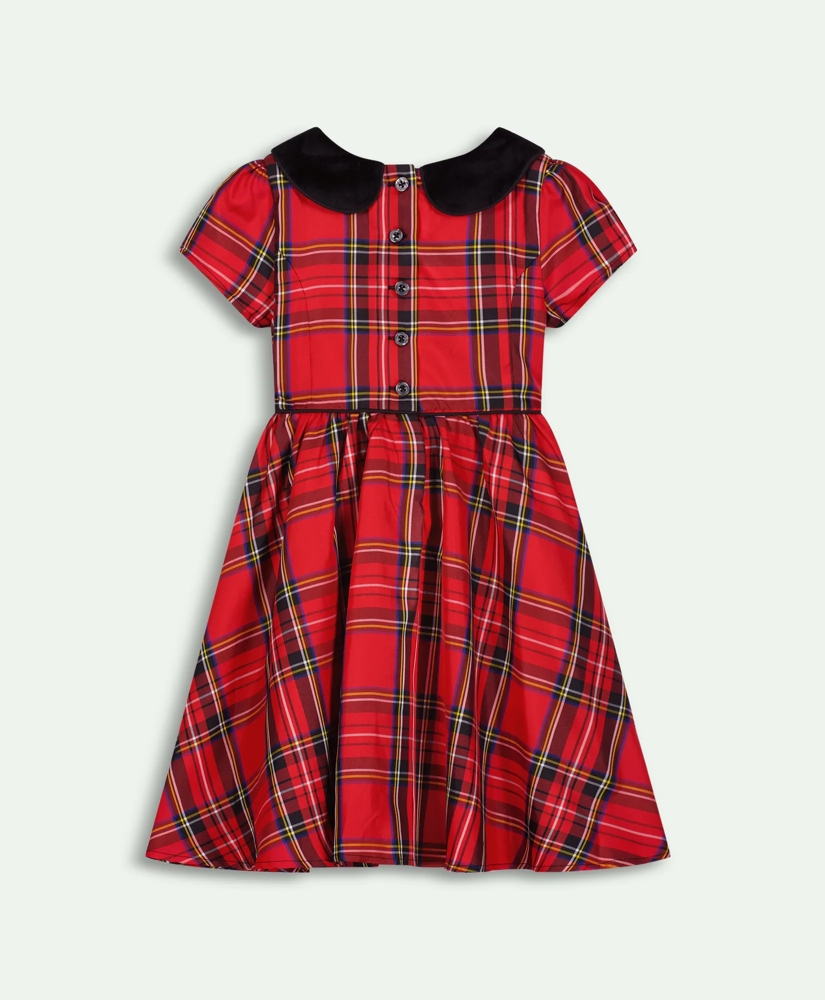 Girls Taffeta Plaid Dress, image 3