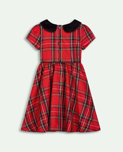 Girls Taffeta Plaid Dress, image 3