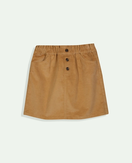 Girls Stretch Cotton Paper Bag Waist Skirt, image 1