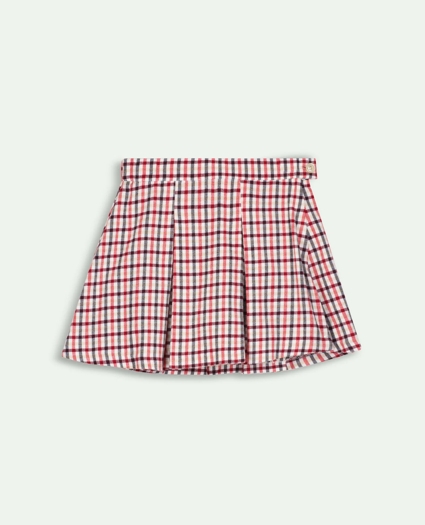 Girls Cotton Flannel Pleated Skirt, image 1