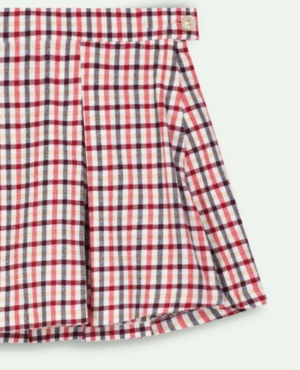 Girls Cotton Flannel Pleated Skirt, image 2